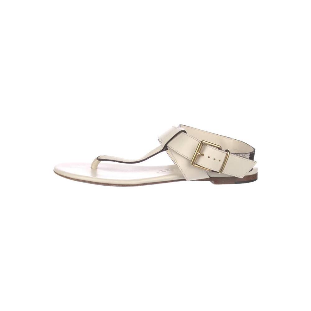 Burberry House Check Pattern Leather Slingback Sandals 40.5 EU size